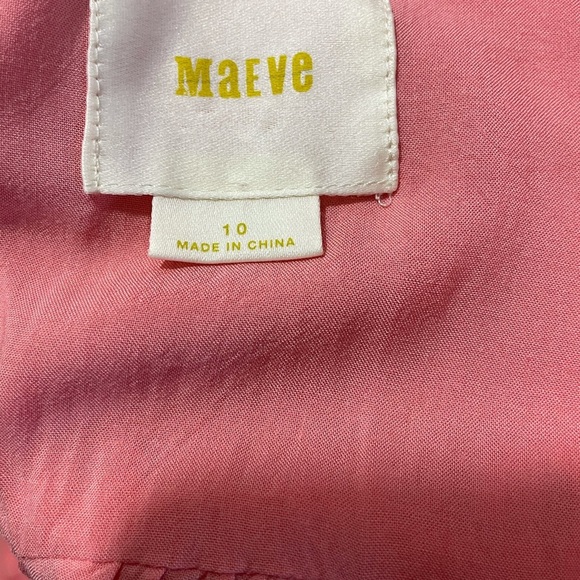 Anthropologie Maeve ruched boho rayon blouse Size 10 - Picture 6 of 6